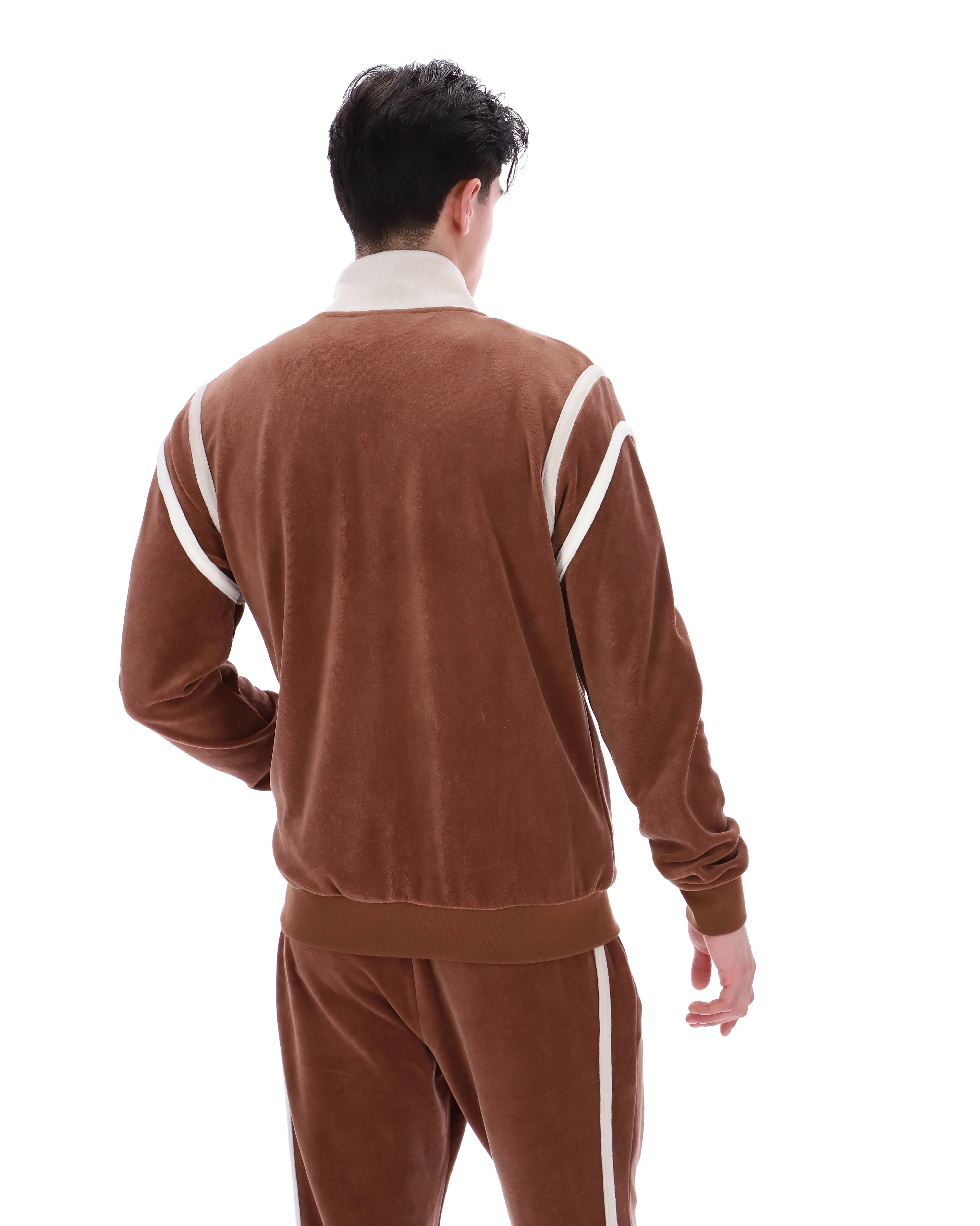 Cappuccino Gabriele Contrast Panel Track Top - Image 8