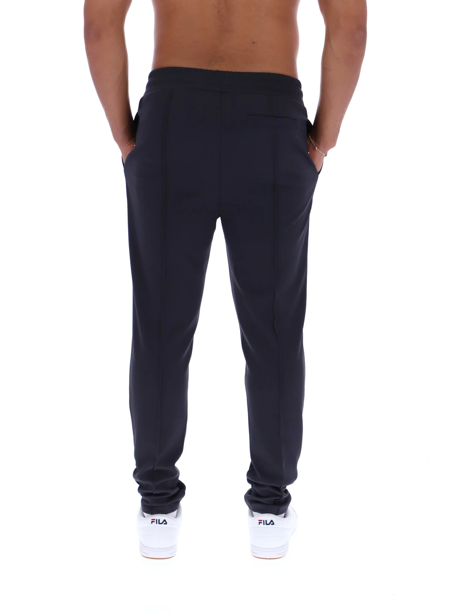 Charcoal Molveno Pin Tuck Slim Leg Pants - Image 4