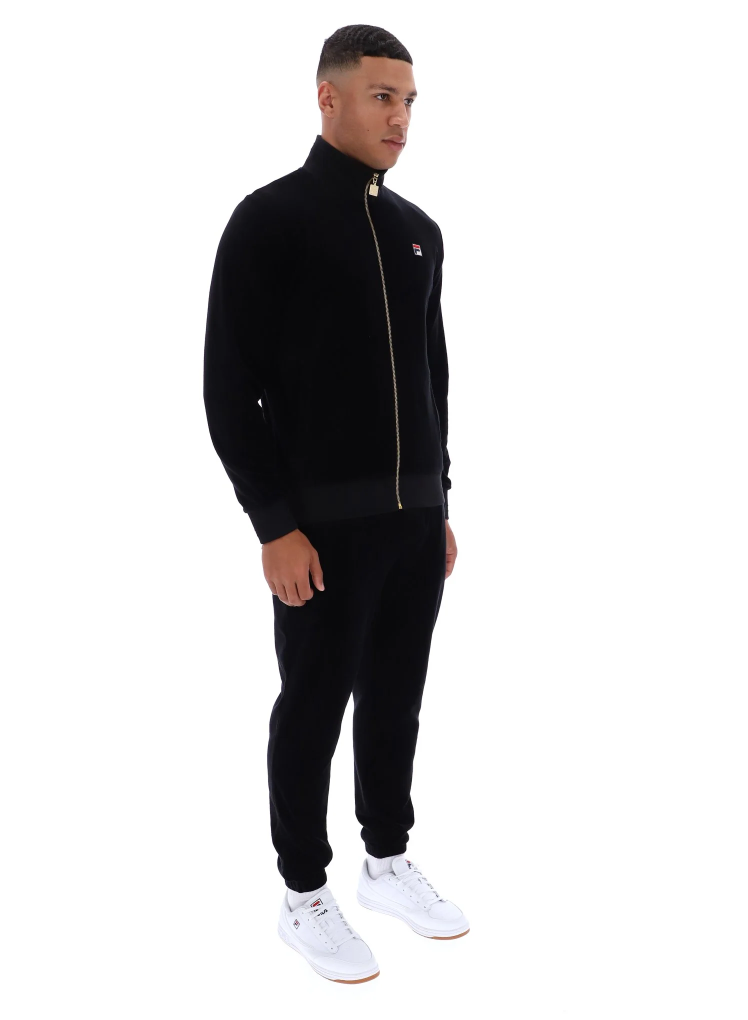 Black Nero Velour Track Top - Image 5