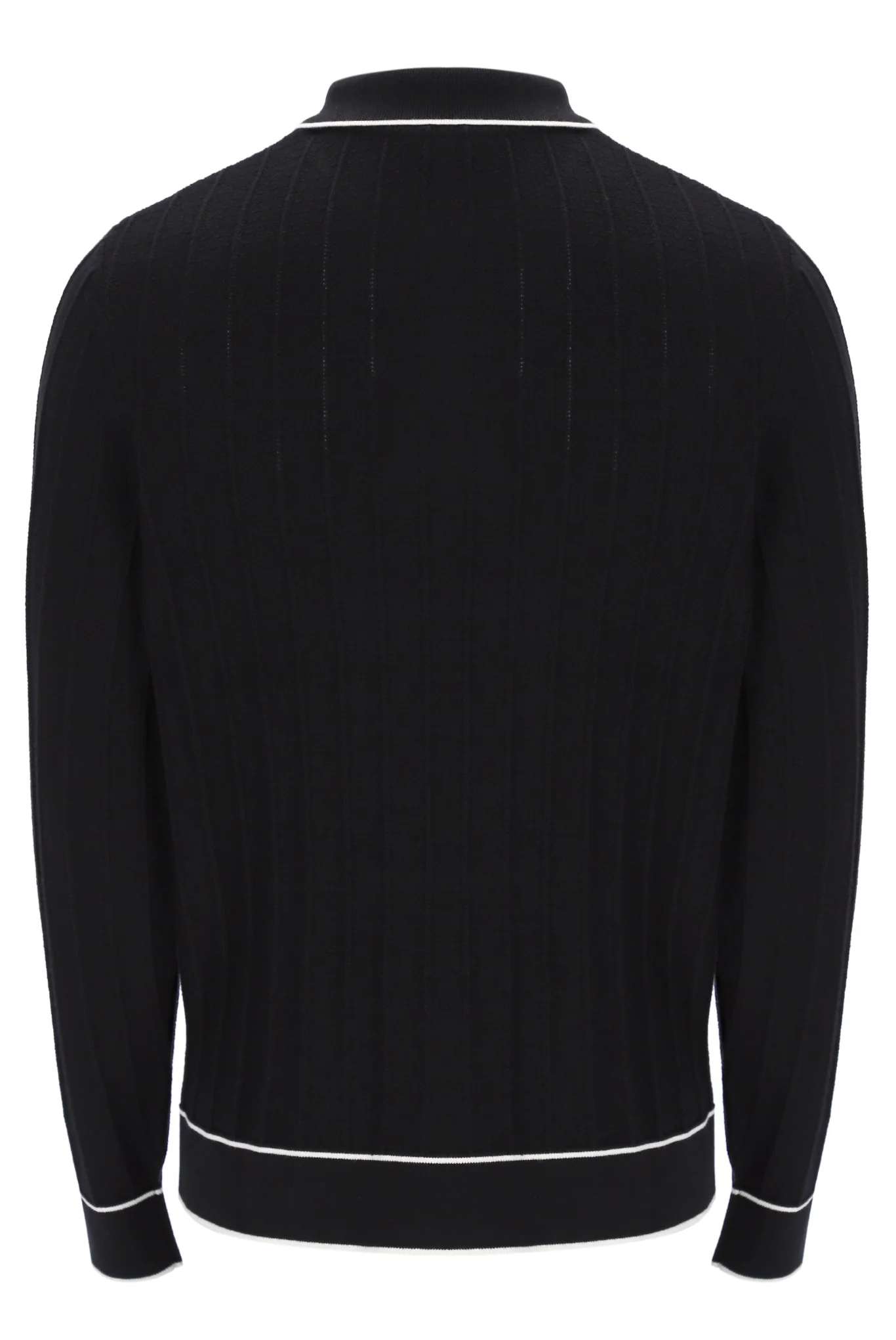 Black Sully Long Sleeve Polo Shirt - Image 9