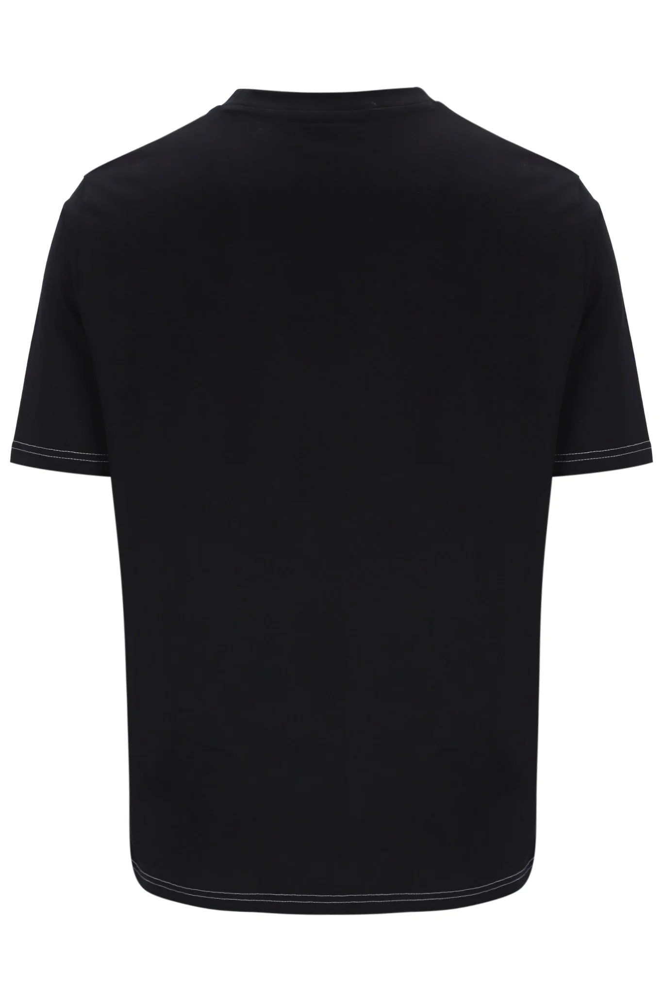Black Trey Contrast Stitch Tee - Image 9