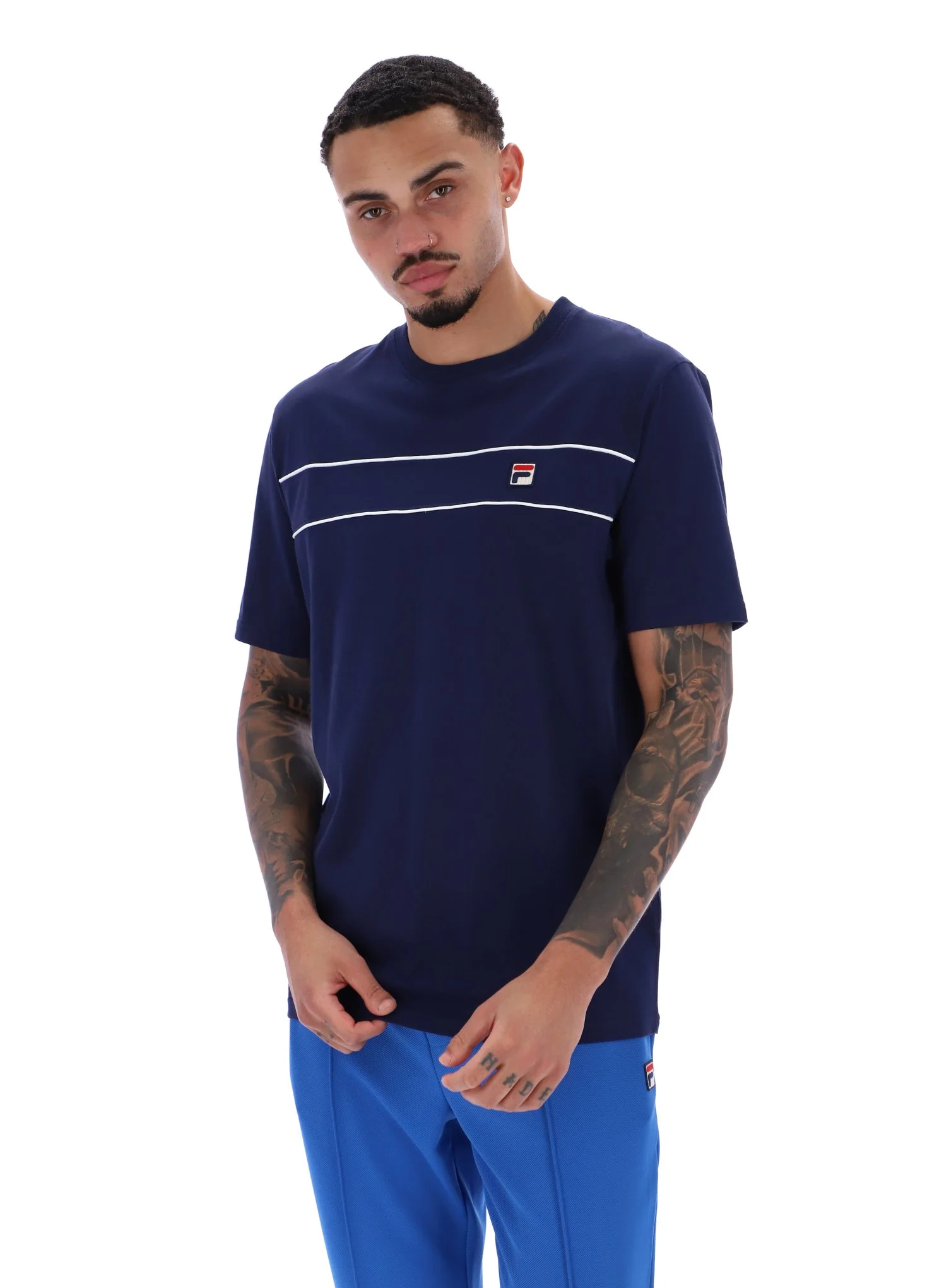 Fila Navy Williams Contrast Piping T-Shirt - Image 9