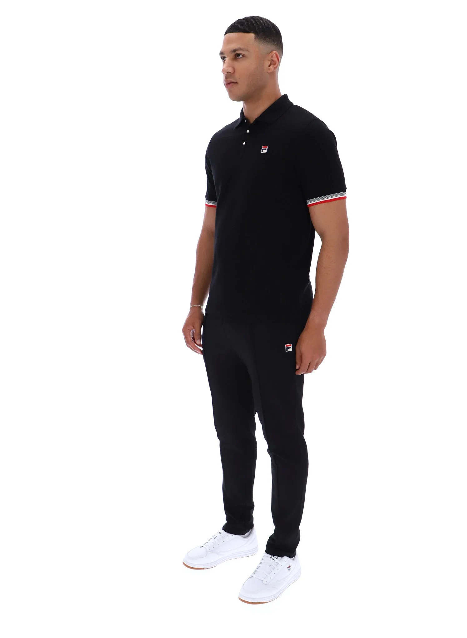 Black Zev Cuff Detail Polo - Image 5